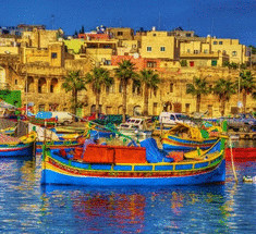 Живописный рыбацкий поселок Марсашлокк на Мальте