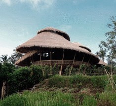 Зеленая школа из бамбука на Бали
