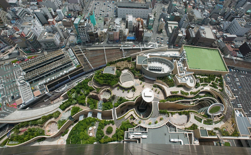 Парк на крыше в Осаке