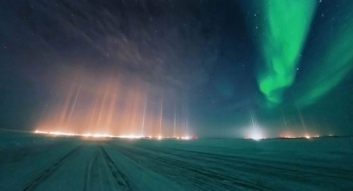 Световые столбы - одно из самых загадочных природных явлений