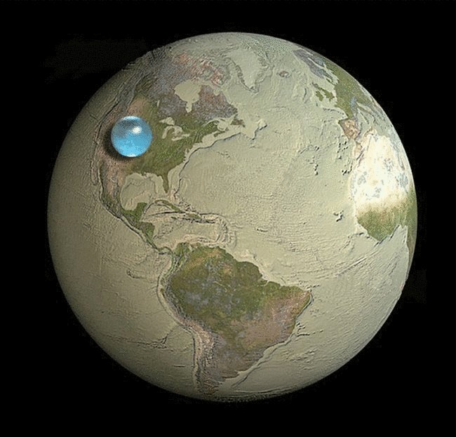 Карта затопленного мира