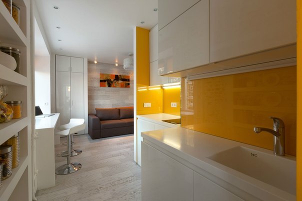 Дизайн компактной квартиры-студии (22 кв.м.)