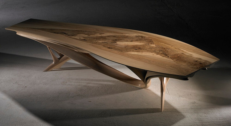 Удивительные деревянные столы 
