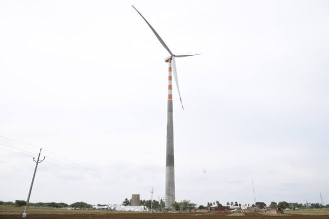 Гибридная башня для ветрогенератора высотой 140 метров
