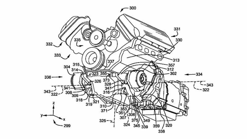 Ford запатентовал гибридную установку для «Мустанга»: V8 и два электромотора