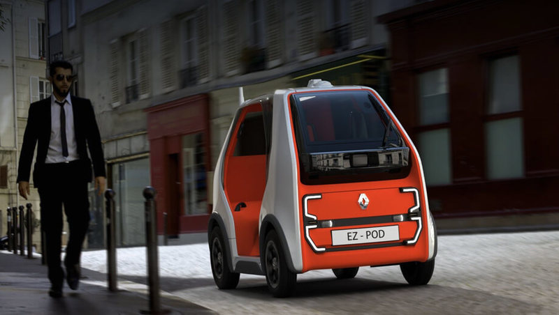 Автономный электрокар Renault EZ-Pod будет заезжать в дома