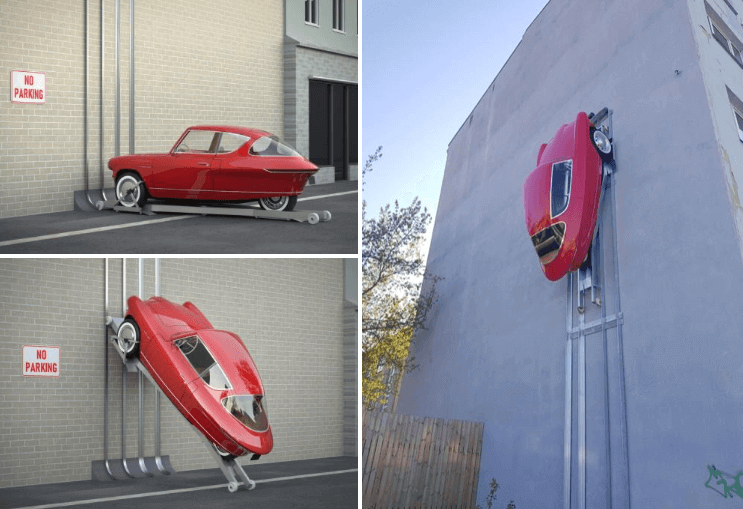 В Эстонии создают электромобиль, который можно парковать на стене