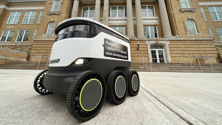 Безвоздушные шины Goodyear проходят испытания на роботах-доставщиках