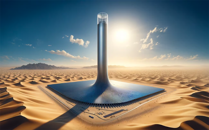 Солнечная башня двойного действия обещает экологически чистую энергию круглые сутки