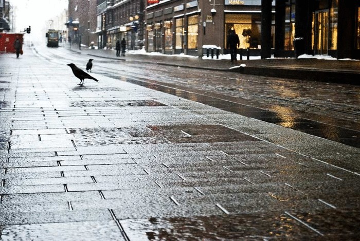 Тротуар с подогревом в Хельсинки